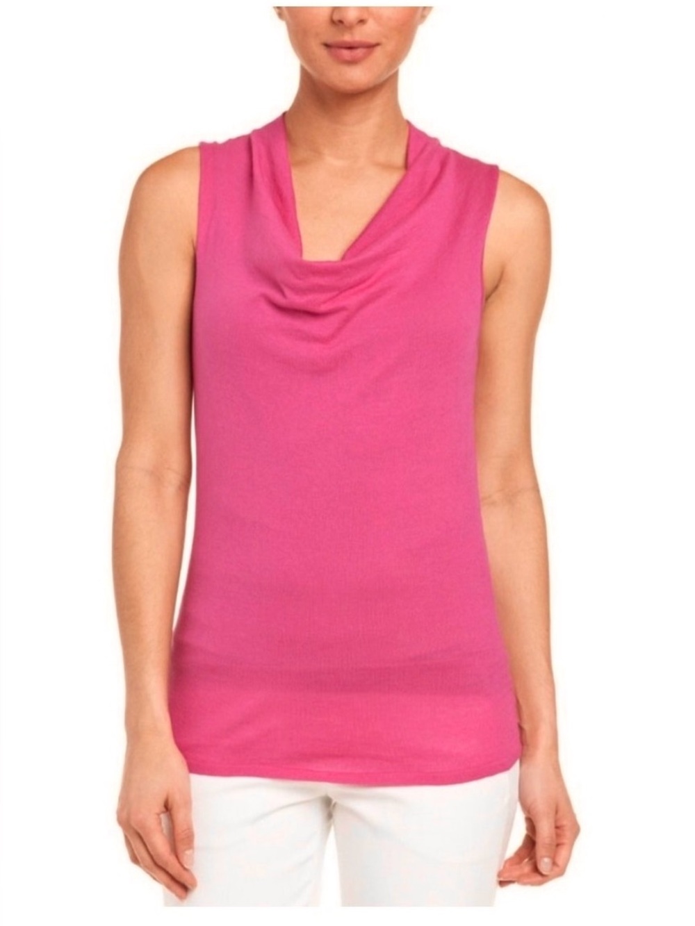 MAGASCHONI Sleeveless Cowl Neck Sweater Super Soft